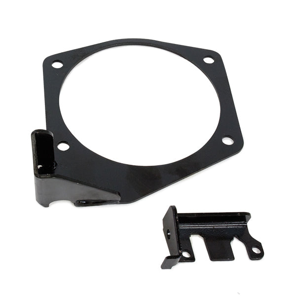 Proflow Throttle Cable Bracket, Throttle Body Mounting Style, LS 4 bolt Aluminium, Black Powdercoated - PFETBN81013