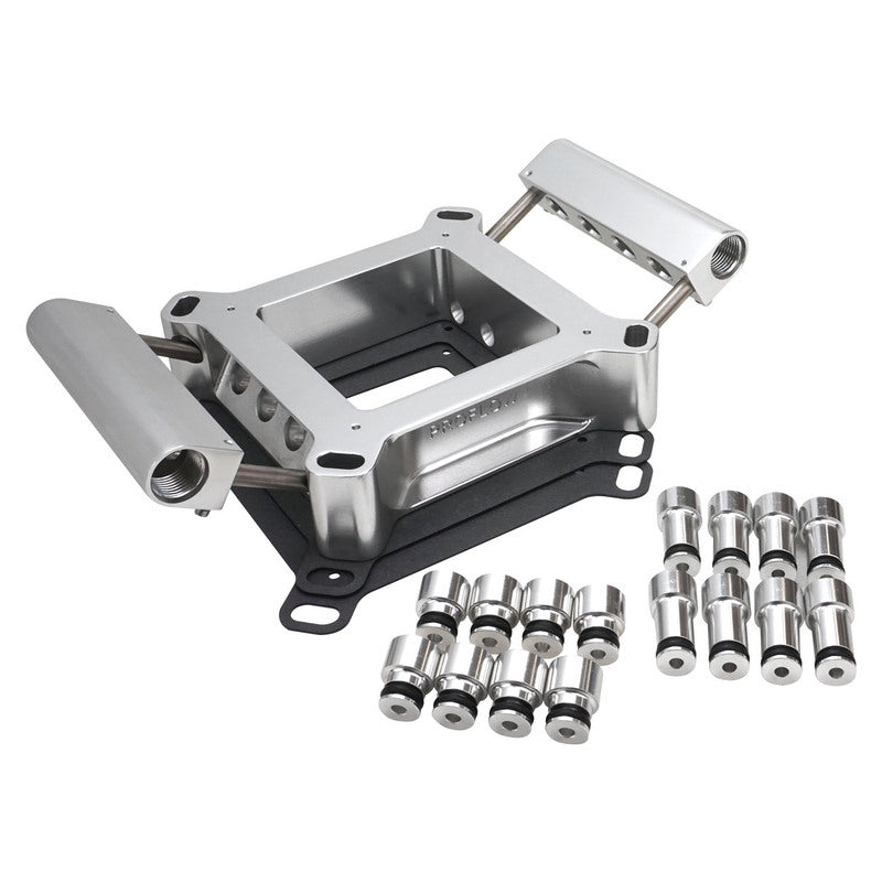 Proflow Fuel Injection Conversion Plate Kit, Series II, 4150 & 4500, Billet Aluminium, Silver, Universal - PFETBP4150S PFETBP4150S
