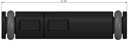 Proflow Fuel Injector Blanks, 14mm O-rings, Adjustable, 4 Pack, Billet Aluminium, Black - PFETBP650