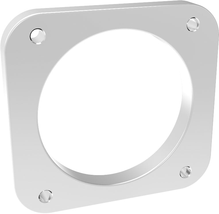 Proflow Throttle Body Adapter, Weld-on Flange, Billet Aluminium, Natural, 90mm Bore Size, 12mm Thick - PFETBP90 PFETBP90