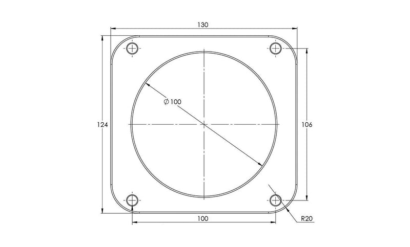 Proflow Throttle Body, Universal 100mm Bore Size, MPI, Billet Aluminium, Natural - PFETBU100