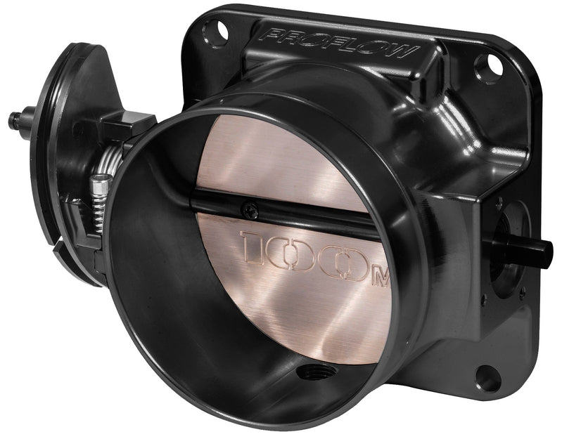 Proflow Throttle Body, Universal 100mm Bore Size, MPI, Billet Aluminium, Black Anodised - PFETBU100BK PFETBU100BK
