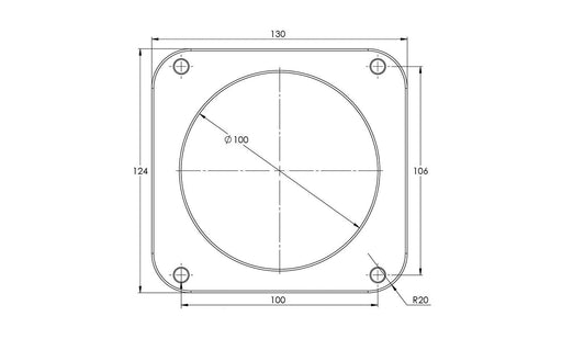 Proflow Throttle Body, Universal 100mm Bore Size, MPI, Billet Aluminium, Natural - PFETBU100