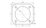Proflow Throttle Body, Universal 70mm Bore Size, MPI, Billet Aluminium, Natural - PFETBU70