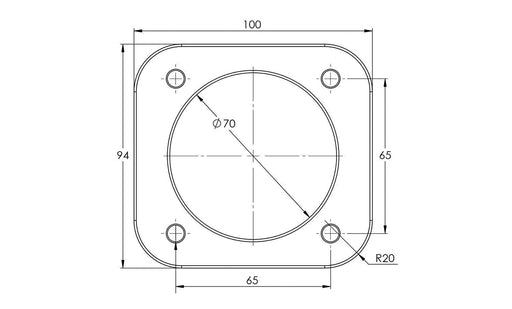 Proflow Throttle Body, Universal 70mm Bore Size, MPI, Billet Aluminium, Natural - PFETBU70