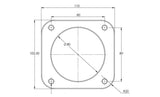 Proflow Throttle Body, Universal 80mm Bore Size, MPI, Billet Aluminium, Natural - PFETBU80