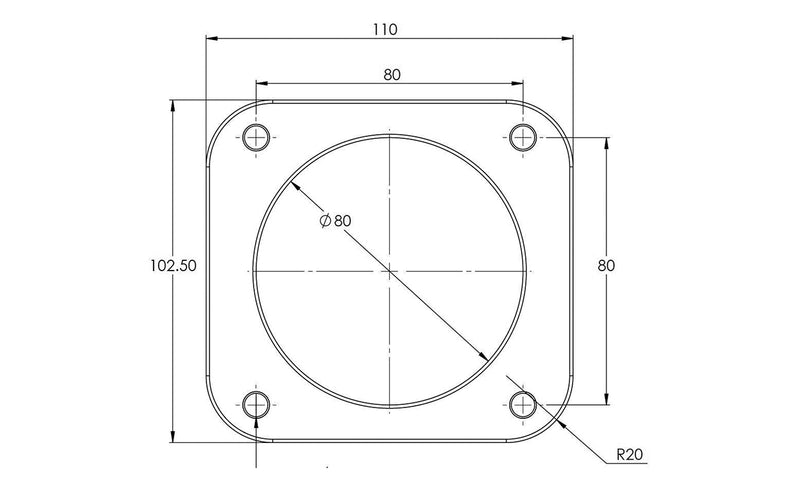 Proflow Throttle Body, Universal 80mm Bore Size, MPI, Billet Aluminium, Natural - PFETBU80