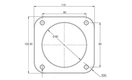 Proflow Throttle Body, Universal 80mm Bore Size, MPI, Billet Aluminium, Natural - PFETBU80