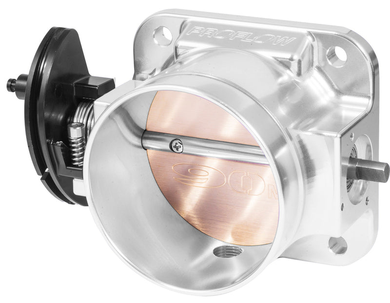 Proflow Throttle Body, Universal 90mm Bore Size, MPI, Billet Aluminium, Natural - PFETBU90 PFETBU90