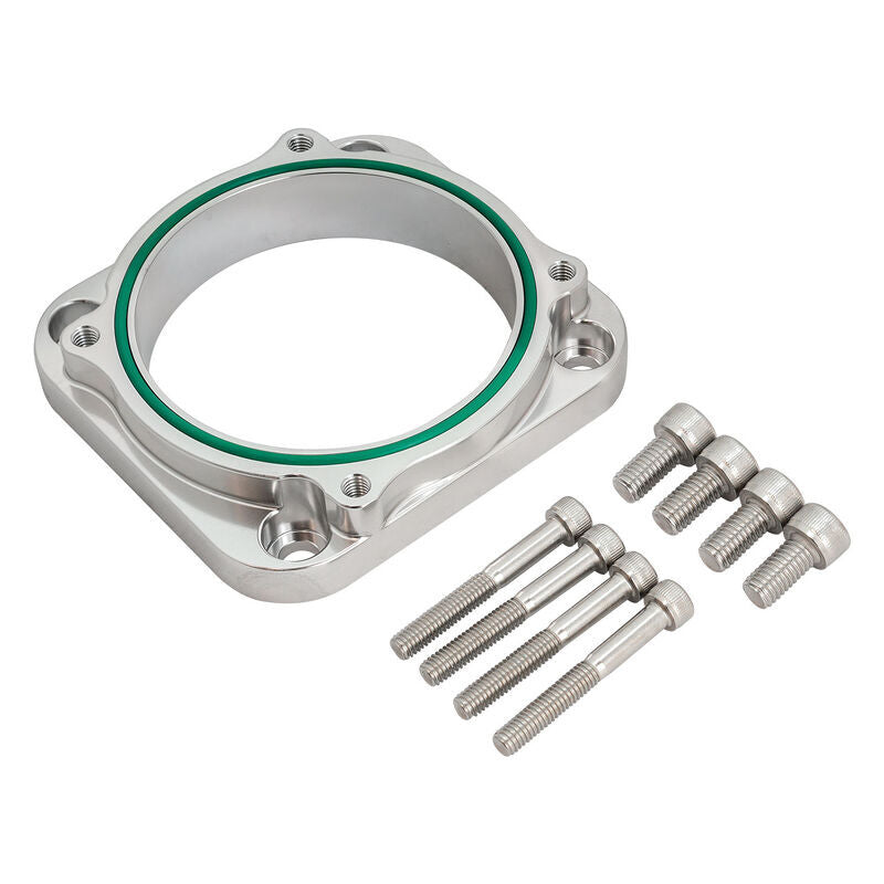 Proflow Throttle Body Adapter, Universal 90mm Throttle to 82mm Bosch Drive By Wire Throttle Body, Polished, Billet - PFETBUADP2-P
