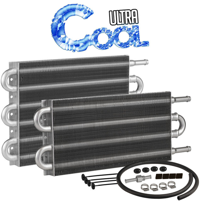 Proflow Fluid Cooler, Transmission, Tube, Fin, Natural, 7.5 in. x 12.5 in. x 0.75 in, 3/8 in. Inlet, Outlet - PFETC403 PFETC403