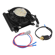Proflow SuperMax Transmission Cooler Kit, 13-Row, 350 CFM, 10.0'' x 9.50'' x 4.0'', w/7.0'' Panasonic Fan, AN10 Inlets - PFETC500