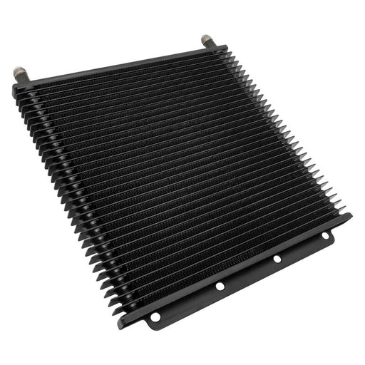 Proflow Transmission Oil Cooler, Tube & Fin, 280mm x 255mm x 19mm, AN6 Male, Black - PFETC680-AN PFETC680-AN