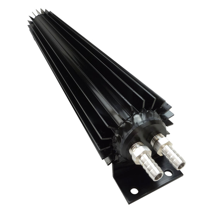 Proflow Fluid Cooler, Transmission, Heat Sink, Dual Pass, Aluminum, Powdercoat, 3.250 in.12 in. Long, 2 x 1/4"NPT - PFETCD12D