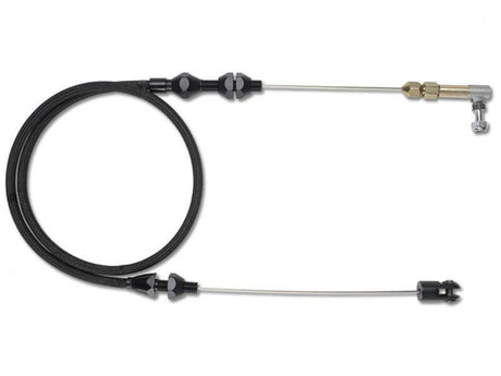 Proflow Throttle Cable, Braided Black Stainless Steel, 24 in. Long, Universal Kit - PFETCS6054-BK PFETCS6054-BK