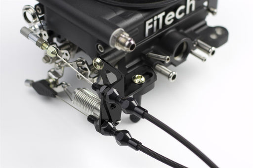 Proflow Throttle Cable Bracket, FiTech EFI, Black Stainless Steel, Each - PFETCSB-FTEC-BK