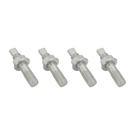 Proflow Turbocharger Studs, Hex Nuts, M10x1.25 x 45mm, Stainless Steel, Natural, Set of 4 - PFETFS45M10 PFETFS45M10
