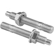 Proflow Turbocharger Studs, Shake Proof Flanged Hex Nuts, M8x1.25 x 70mm, Stainless Steel, Natural, Set of 4 - PFETFS70M8 PFETFS70M8