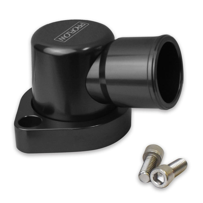 Proflow Water Neck, Billet Aluminium Swivel, Black Anodised, 90 Degree, SB For Ford 302-351C - PFETH-802BK