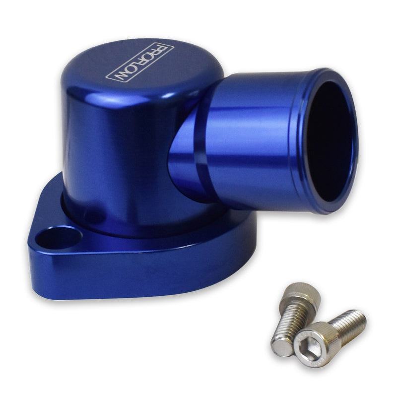 Proflow Water Neck, Billet Aluminium Swivel, Blue Anodised, 90 Degree, SB For Ford 302-351C - PFETH-802BL PFETH-802BL
