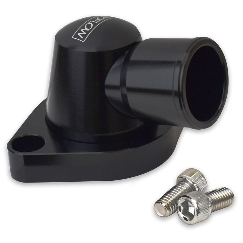 Proflow Water Neck, Billet Aluminium Swivel, Black Anodised, 90 Degree, SB & BB Chev - PFETH-803BK PFETH-803BK