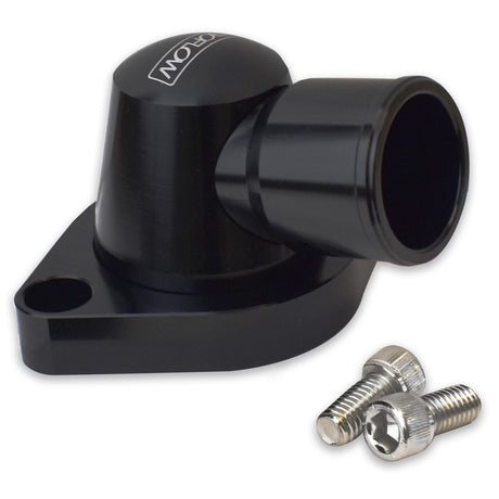 Proflow Water Neck, Billet Aluminium Swivel, Black Anodised, 90 Degree, SB & BB Chev - PFETH-803BK PFETH-803BK