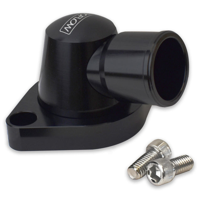 Proflow Water Neck, Billet Aluminium Swivel, Black Anodised, 90 Degree, SB & BB Chev - PFETH-803BK PFETH-803BK