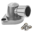 Proflow Water Neck, Billet Aluminium Swivel, Silver Anodised, 90 Degree, SB & BB Chev - PFETH-803S PFETH-803S