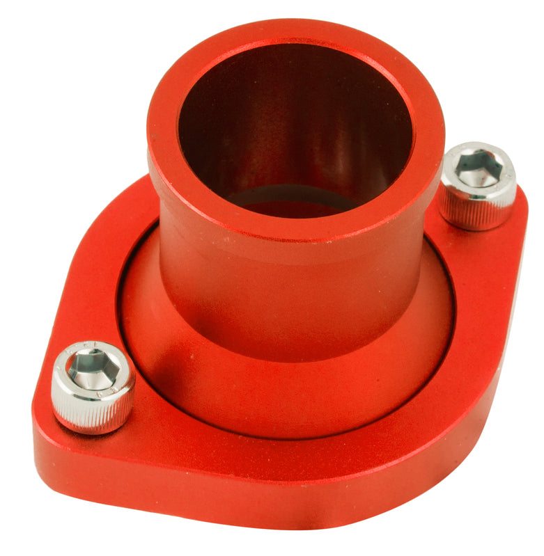 Proflow Water Neck, Billet Aluminium, Red Anodised, Straight Up SB For Ford 302-351C Cleveland - PFETH-805R PFETH-805R