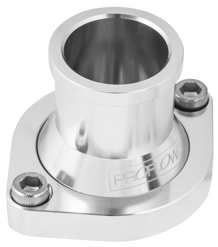 Proflow Water Neck, Billet Aluminium, Silver Anodised, Straight Up SB For Ford 302-351 Cleveland - PFETH-805S PFETH-805S