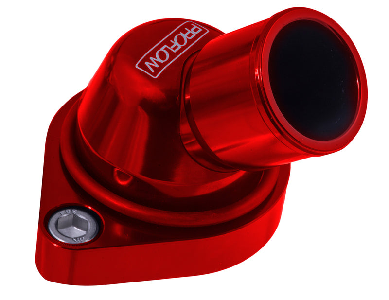 Proflow Water Neck, Billet Aluminium, Swivel Red Anodised, 45 Degree, SB & BB Chev - PFETH-806R PFETH-806R