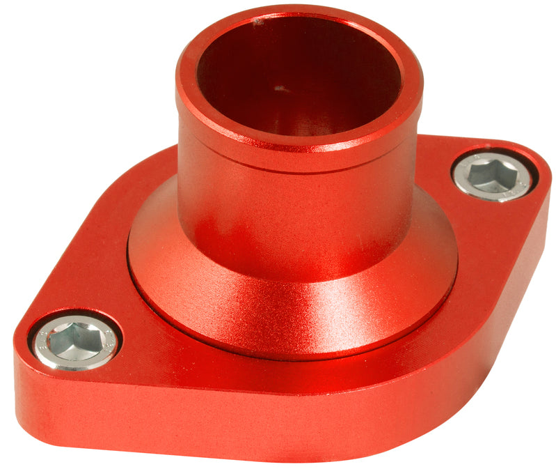 Proflow Water Neck, Billet Aluminium, Red Anodised, Straight Up SB & BB Chev - PFETH-807R PFETH-807R