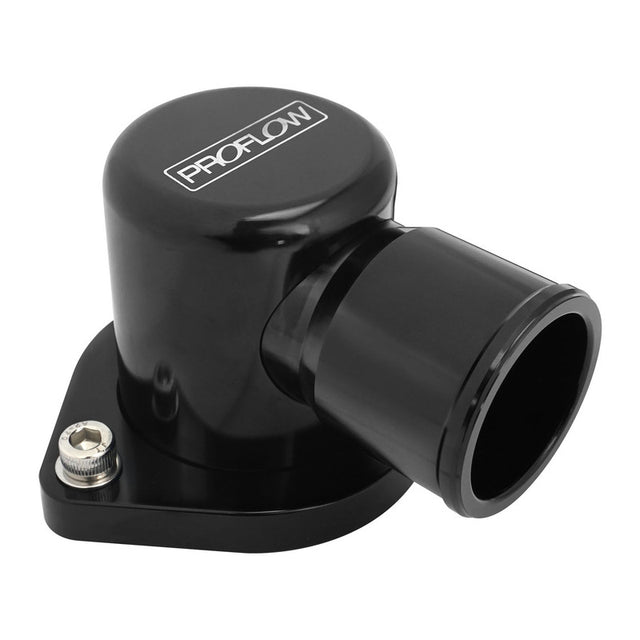 Proflow Water Neck, For Holden Commodore LS1/LS2/LS3, 90 Degree, Swivel, Billet Aluminium, Black Anodised - PFETH-808BK PFETH-808BK