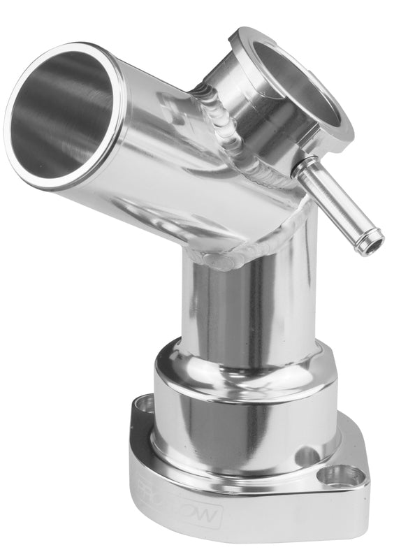Proflow Water Neck, Billet Aluminium, Silver Anodised, 45 Degree, For Mazda Series 4, Billet Cap Neck - PFETH-810S PFETH-810S