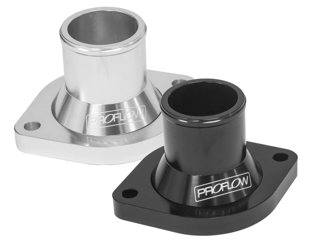 Proflow Water Neck, Billet Aluminium, Silver Anodised, Straight Up, Chev For Holden Commodore, LS1, LS2 - PFETH-812S PFETH-812S