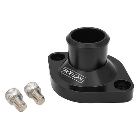 Proflow Water Neck, For Chrysler SB & BB, Straight, Billet Aluminium, Black Anodised - PFETH-813BK PFETH-813BK