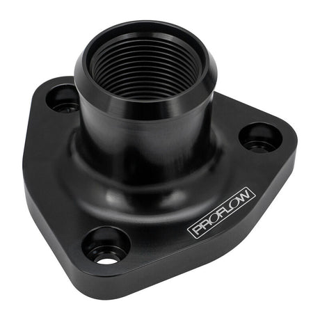 Proflow Water Neck, Billet Aluminium Thermostat Housing, For Nissan & Holden RB30, RB25, Black - PFETH-817BK PFETH-817BK