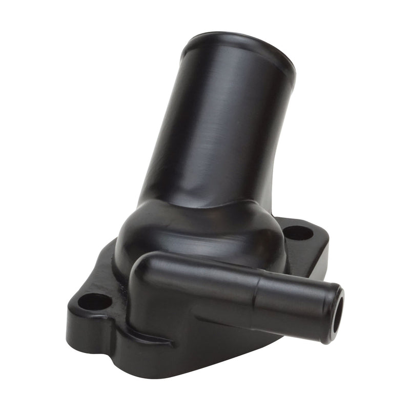 Proflow Aluminium Water Neck Black For Holden Commodore V8 Single Outlet - PFETH-R1936-BK
