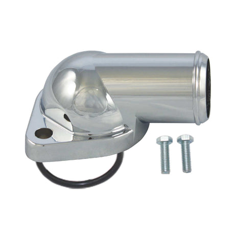 Proflow Aluminium Water Neck, For Pontiac V8 O'Ring Style Chrome - PFETH-R7285-O PFETH-R7285-O