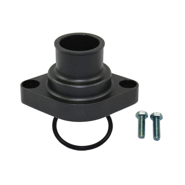 Proflow Aluminium Water Neck, For Chevrolet Straight O'Ring Style Black, Each - PFETH-R7287-OBK PFETH-R7287-OBK