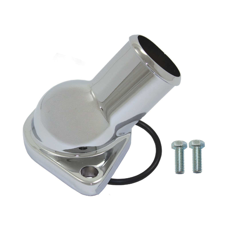 Proflow Aluminium Water Neck, For Chevrolet Straight O'Ring Style Chrome - PFETH-R7287-O PFETH-R7287-O