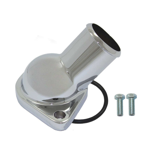 Proflow Aluminium Water Neck, For Chevrolet Straight O'Ring Style Chrome - PFETH-R7287-O PFETH-R7287-O