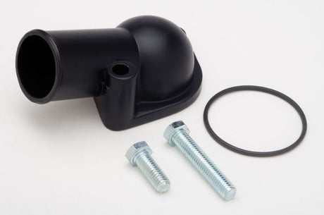 Proflow Aluminium Water Neck, For Chevrolet Angle O'Ring Style Black, Each - PFETH-R7288-OBK PFETH-R7288-OBK