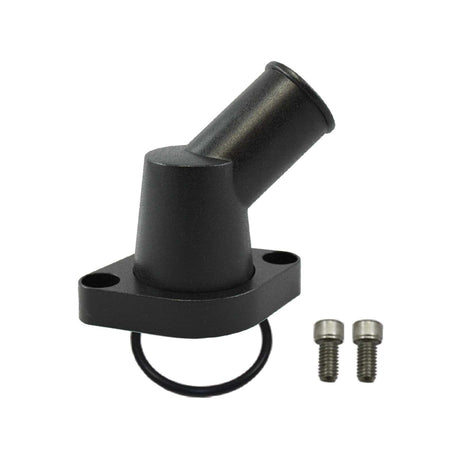 Proflow Aluminium Water Neck, For Chevrolet 45 Degree O'Ring Style Black Aluminum - PFETH-R8455BK PFETH-R8455BK