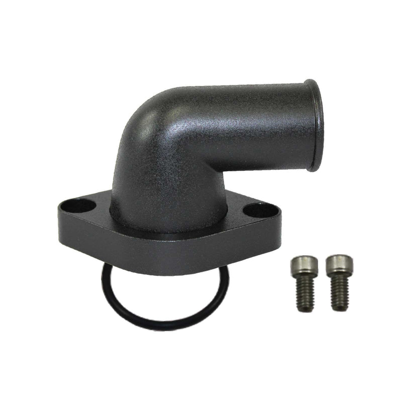 Proflow Aluminium Water Neck, For Chevrolet 90 Degree O'Ring Style Black Aluminum - PFETH-R8456BK PFETH-R8456BK