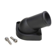 Proflow Water Neck, Thermostat Housing, Cast Aluminum, Black, 45 Degree, Swivel, Chev For Holden, LS, Each - PFETH-R8937BK PFETH-R8937BK