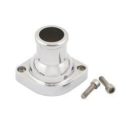 Proflow Water Neck, Thermostat Housing, Cast Aluminum, Polished, Straight, Chev For Holden, LS, Each - PFETH-R8938 PFETH-R8938