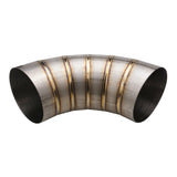 Proflow Welded Pie Cut, Round Tubing, Titanium, 5.0", 90 Degree - PFETI-PCW500-90