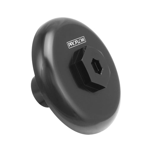 Proflow Oil Filter, Sandwich Block Off Plate, Aluminium For Holden V8 13/16 -16, Black - PFETOP4BK PFETOP4BK