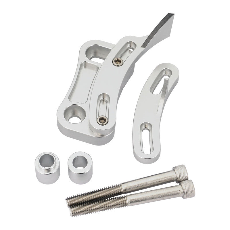 Proflow Timing Pointer, Billet Aluminium, Adjustable, For Ford Windsor SB 302-351W, Comes With Both 10 & 11 O'clock Position Pointers, Polished - PFETP-201S PFETP-201S